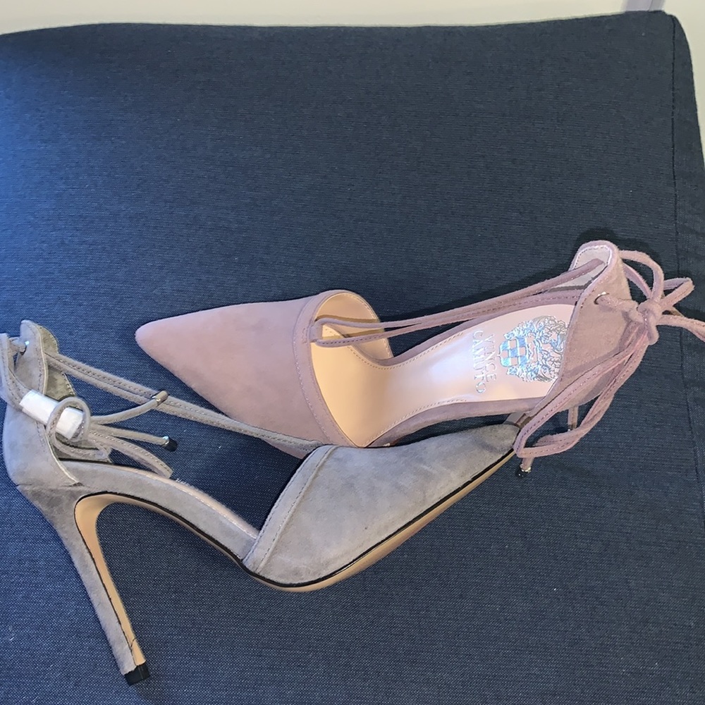 Suede Lace Up Pumps